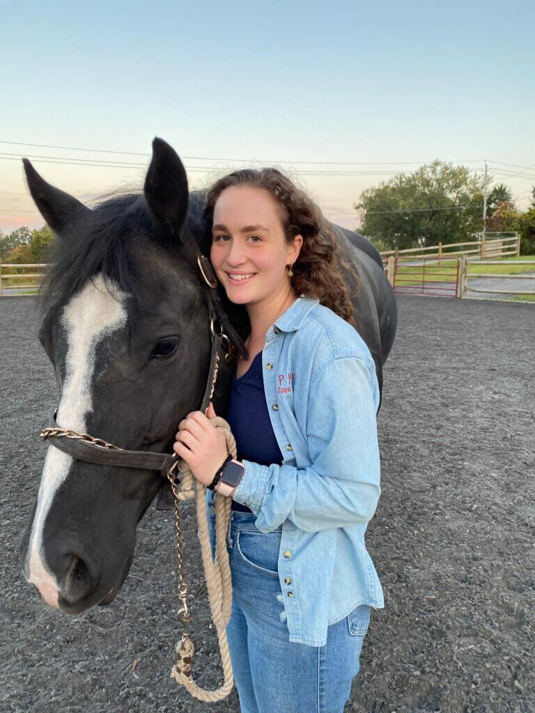 Dr. Zanna Sullivan with a horse